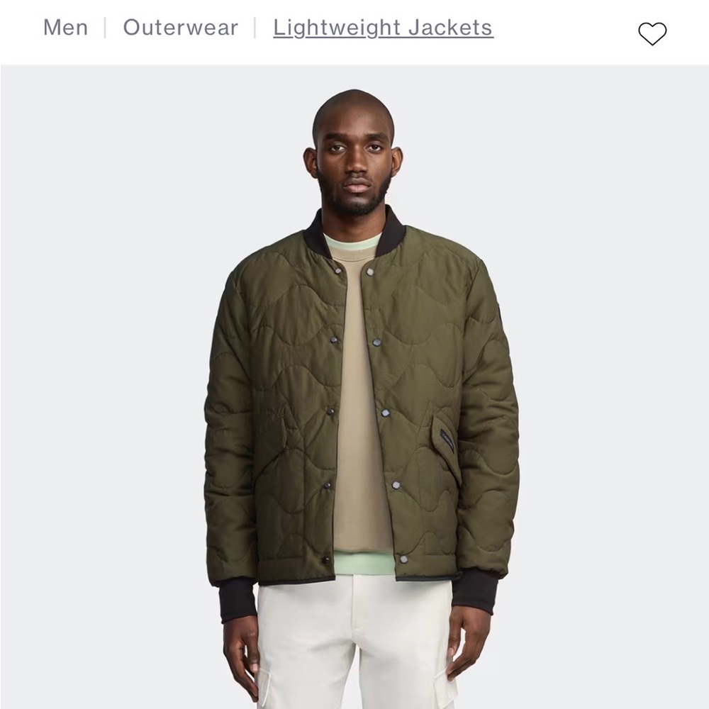 Canada Goose Men's reversable Green Quilted Jacket